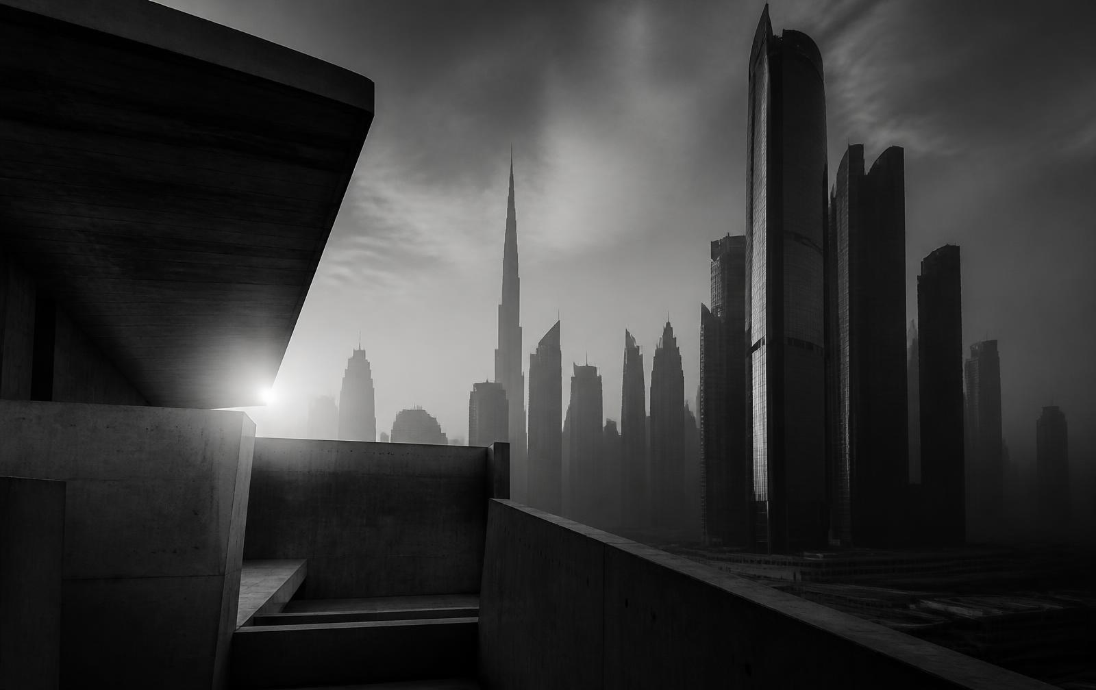 Dubai skyline at dusk, the city where Jamal Rozenblad is based